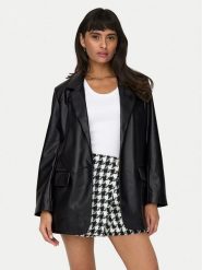 ONLY Marynarka Lana 15266893 Czarny Oversize. Czarne marynarki i żakiety ONLY, xs, bez wzorów, ze skóry, bez ramiączek. Za 149.99 zł.