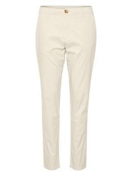 SAINT TROPEZ Spodnie chino "Phila" w kolorze kremowym rozmiar: L. Brązowe chinosy Saint Tropez, bez wzorów, z bawełny. Za 132.67 zł.