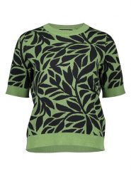 TAIFUN Sweter w kolorze zielono-czarnym rozmiar: 36. Zielone swetry Taifun, bez wzorów, z bawełny, bez ramiączek. Za 148.61 zł.