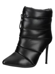 Steve Madden Skórzane botki w kolorze czarnym rozmiar: 40. Czarne botki Steve Madden, bez wzorów, eleganckie, bez obcasa, na szpilce, bez zapięcia. Za 252.99 zł.