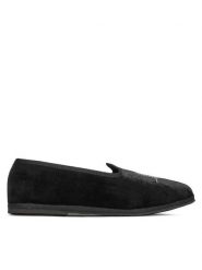KARL LAGERFELD Kapcie KL40023 Czarny. Czarne kapcie KARL LAGERFELD, bez wzorów, z materiału. Za 549.99 zł.