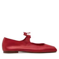 Baleriny Balagan. Czerwone baleriny BALAGAN, bez wzorów, bez obcasa, bez zapięcia. Za 529.99 zł.