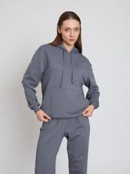 BGN Bluza w kolorze szarym rozmiar: 38. Szare bluzy BGN, bez wzorów, z bawełny, z kapturem. Za 121.99 zł.