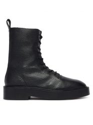 Calvin Klein Trzewiki Conc Welt Lace Up Boot Lth HW0HW03209 Czarny. Czarne botki Calvin Klein, bez wzorów, ze skóry, bez obcasa, na płaskiej podeszwie, bez zapięcia. Za 849.99 zł.