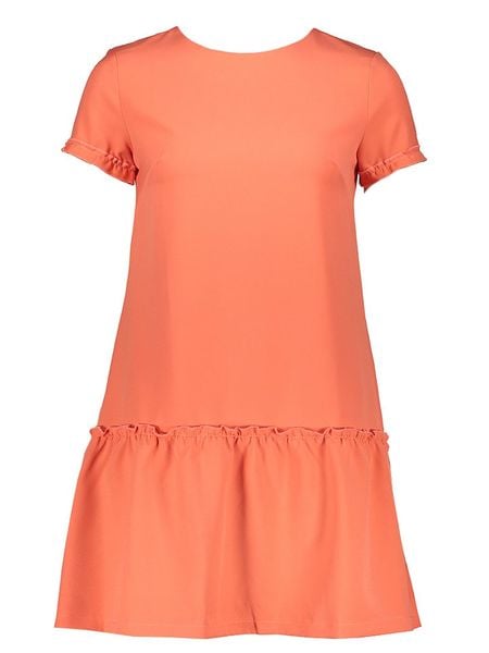 Awama Sukienka w kolorze rozmiar: XL. Pomarańczowe sukienki Awama, xl, bez wzorów, bez kołnierzyka, bez ramiączek, mini. Za 61.31 zł.