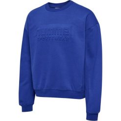 Bluza Hummel Boxy Logo. Niebieskie bluzy bez kaptura Hummel, xl, bez wzorów, z kauczuku, bez kaptura. Za 336.00 zł.