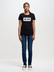 Koszulka damska z nadrukiem czarna Oneidasa 906. Czarne t-shirty sportowe BIG STAR, l, bez wzorów, z jeansu, bez ramiączek. W wyprzedaży za 59.99 zł.