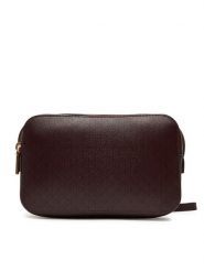 Calvin Klein Torebka Emblem Aop Elongated Camera Bag LV04F3268G Bordowy. Czerwone listonoszki Calvin Klein, bez wzorów, ze skóry, bez dodatków. Za 279.99 zł.