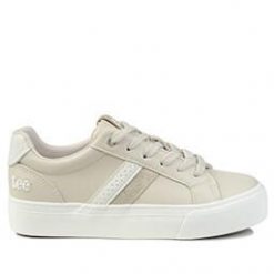 Buty damskie trampki sportowe Lee LAYLA WOMEN LOW. Białe trampki Lee, bez wzorów, z jeansu, biznesowe, przed kostkę, bez zapięcia. Za 179.00 zł.