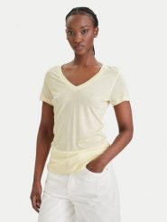 Guess T-Shirt W5GP31 KCSX2 Żółty Classic Fit. Żółte t-shirty Guess, l, z aplikacjami, z lyocellu, bez kołnierzyka, bez ramiączek. Za 209.99 zł.