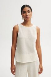 TOP SUMMER ECRU XS - Flawless. Topy Flawless, xs, w ażurowe wzory, z dzianiny, eleganckie, bez kołnierzyka, bez ramiączek. Za 297.00 zł.