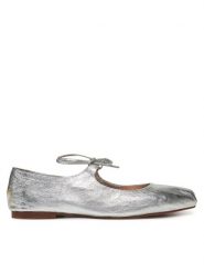 Balagan Baleriny Batsheva Srebrny. Szare baleriny BALAGAN, bez wzorów, ze skóry, bez obcasa, bez zapięcia. Za 455.99 zł.