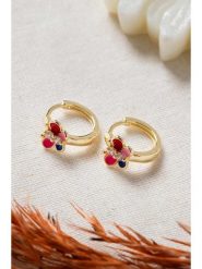 Heliophilia Pozłacane kolczyki-kreole rozmiar: onesize. Żółte kolczyki Heliophilia, z cyrkonią, metalowe. Za 34.99 zł.