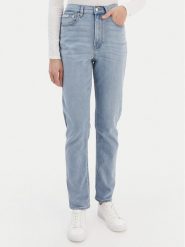 Calvin Klein Jeans Jeansy LV047E618G Niebieski Mom Fit. Niebieskie jeansy Calvin Klein Jeans, bez wzorów, z bawełny. Za 409.99 zł.