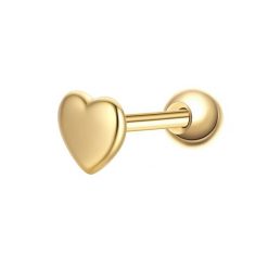 Glanzstücke München Piercing Serce z srebra próby 925 w kolorze zlotym Kolczyki 1 ct Damski. Żółte kolczyki Glanzstücke München, pozłacane. Za 110.49 zł.