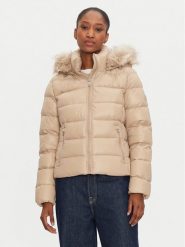 Tommy Hilfiger Kurtka puchowa WW0WW43520 Beżowy Regular Fit. Brązowe kurtki Tommy Hilfiger, xs, bez wzorów, z puchu, bez kaptura. Za 829.99 zł.