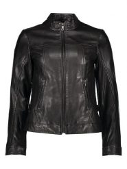 Bugatti Skórzana kurtka w kolorze czarnym rozmiar: 40. Czarne kurtki Bugatti, bez wzorów, ze skóry, bez kaptura. Za 761.99 zł.