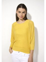 More & More Sweter w kolorze musztardowym rozmiar: 42. Żółte swetry More & More, bez wzorów, bez ramiączek. Za 119.95 zł.