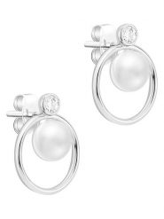 S.Oliver Srebrne kolczyki-wkrętki z perłami rozmiar: onesize. Szare kolczyki S.Oliver, z perłą, srebrne. Za 121.99 zł.