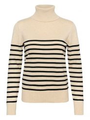 SAINT TROPEZ Golf w kolorze beżowym rozmiar: XL. Brązowe swetry Saint Tropez, xl, bez wzorów, bez ramiączek. Za 69.99 zł.