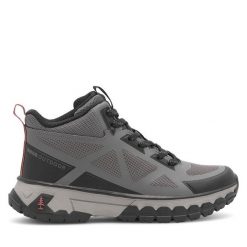 Trapery BASS OUTDOOR. Szare traperki BASS OUTDOOR, bez wzorów, bez obcasa, bez zapięcia. Za 183.99 zł.