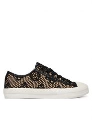 Guess Trampki FLJCR2 FAP12 Czarny. Czarne trampki Guess, z aplikacjami, z materiału, bez zapięcia. Za 419.99 zł.