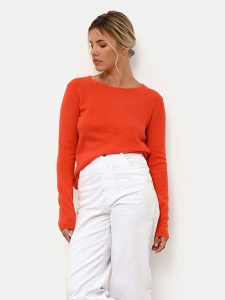 Just Cashmere Kaszmirowy sweter "Vivian" w kolorze pomarańczowym rozmiar: XXL. Pomarańczowe swetry Just Cashmere, xxl, bez wzorów, z kaszmiru, bez ramiączek. Za 328.65 zł.