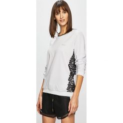 Liu Jo - Bluza. Białe bluzy Liu Jo, m, z aplikacjami, z bawełny, bez ramiączek, bez kaptura. W wyprzedaży za 219.90 zł.