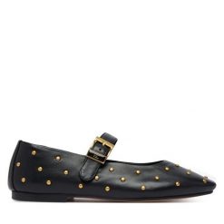 Baleriny Tommy Hilfiger. Czarne baleriny Tommy Hilfiger, bez wzorów, bez obcasa, bez zapięcia. Za 649.99 zł.