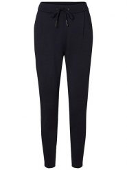 Vero Moda Spodnie "VMEVA" w kolorze granatowym rozmiar: XL/L30. Niebieskie spodnie materiałowe Vero Moda, bez wzorów, z materiału, z podwyższonym stanem. Za 79.40 zł.
