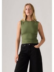 Levi's Top w kolorze zielonym rozmiar: XS. Zielone topy Levi's, s, bez wzorów, bez kołnierzyka, bez ramiączek. Za 65.38 zł.