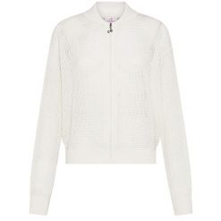 Bluza Deha Z Efektem Siateczki I Pełnym Zamkiem Damskie. Białe bluzy Deha, na lato, m, bez wzorów, z bawełny, eleganckie, bez ramiączek, bez kaptura. Za 576.99 zł.