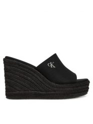 Calvin Klein Jeans Espadryle Wedge Rope Slide Mg YW0YW01699 Czarny. Czarne espadryle Calvin Klein Jeans, bez wzorów, z jeansu, bez obcasa. Za 289.99 zł.