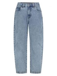 Sublevel Dżinsy - Mom fit - w kolorze błękitnym rozmiar: XS. Niebieskie jeansy Sublevel, xs, z aplikacjami, z bawełny, klasyczne. Za 118.84 zł.
