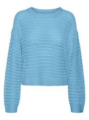 Vero Moda Sweter w kolorze błękitnym rozmiar: XL. Niebieskie swetry Vero Moda, xl, bez wzorów, ze splotem, bez ramiączek. Za 92.42 zł.