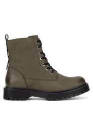 Lasocki Botki WI23-STYX-10 Khaki. Brązowe botki Lasocki, bez wzorów, bez obcasa, na płaskiej podeszwie, bez zapięcia. Za 174.99 zł.