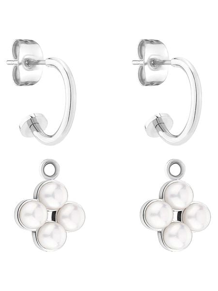 Tamaris Kolczyki-półkreole z zawieszkami rozmiar: onesize. Szare kolczyki Tamaris, szklane. Za 121.99 zł.