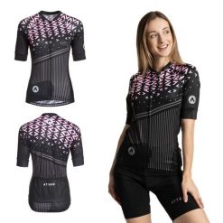 Koszulka rowerowa damska ATTABO Tevi WMNS. Czarne t-shirty sportowe ATTABO, l, bez wzorów, z materiału, bez ramiączek, na fitness i siłownię. Za 99.99 zł.