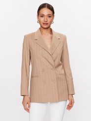 DKNY Marynarka P3BCUO60 Beżowy Regular Fit. Brązowe marynarki i żakiety DKNY, xl, bez wzorów, z syntetyku, bez ramiączek. Za 569.99 zł.