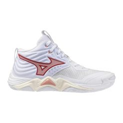 Damskie buty halowe Mizuno Wave Momentum Elite Mid. Białe buty do biegania Mizuno, bez wzorów, bez zapięcia, do biegania, mizuno wave. Za 456.99 zł.