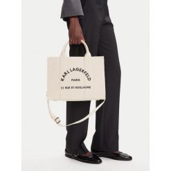 Torebka KARL LAGERFELD. Białe torebki klasyczne KARL LAGERFELD, bez wzorów, klasyczne, bez dodatków. Za 450.99 zł.