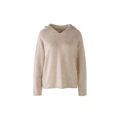 BEŻOWY SWETER Z KAPTUREM OUI. Brązowe swetry Oui, bez wzorów, z poliamidu, bez ramiączek. W wyprzedaży za 630.00 zł.