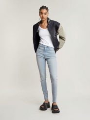 G-Star Dżinsy "Kafey" - Skinny fit - w kolorze błękitnym rozmiar: W29/L32. Niebieskie jeansy G-Star, l, z aplikacjami, ze skóry, klasyczne, z podwyższonym stanem. Za 215.21 zł.