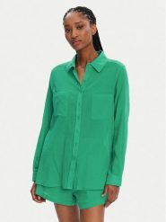 Seafolly Koszula Breeze 55428-TO Zielony Regular Fit. Zielone koszule Seafolly, s, bez wzorów, z bawełny, bez kołnierzyka, bez ramiączek. Za 299.99 zł.