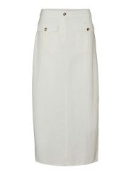 Vero Moda Spódnica "Luna" w kolorze kremowym rozmiar: S. Brązowe spódnice Vero Moda, s, bez wzorów, midi. Za 44.09 zł.