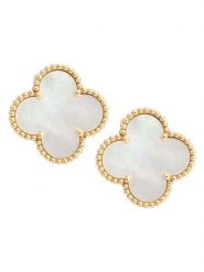 Miu Silver Pozłacane kolczyki-wkrętki z masą perłową rozmiar: onesize. Białe kolczyki Miu Silver, z perłą, pozłacane. Za 69.99 zł.