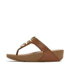 Klapki między palcami damskie FitFlop Lulu Ultra-Jewel. Brązowe klapki FIT FLOP, bez wzorów, eleganckie, bez obcasa, bez zapięcia. Za 633.00 zł.