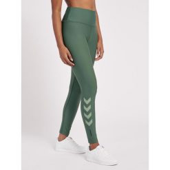 Damskie wysokie legginsy Hummel TE Tola. Szare legginsy Hummel, bez wzorów, sportowe. Za 161.50 zł.