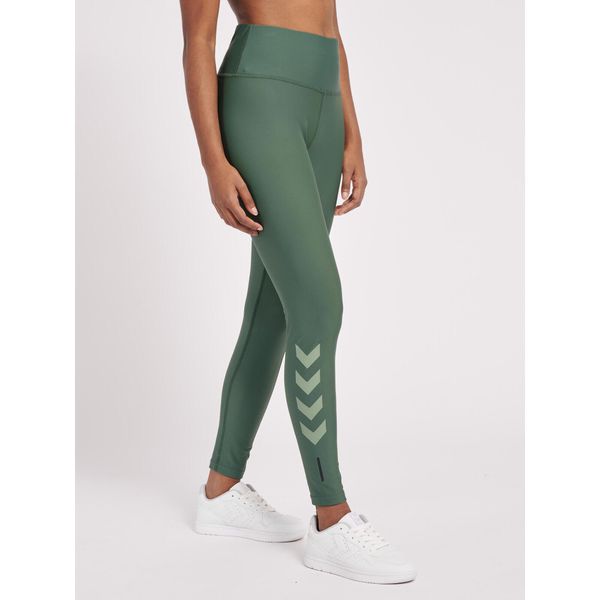 Damskie wysokie legginsy Hummel TE Tola. Szare legginsy Hummel, bez wzorów, sportowe. Za 161.50 zł.