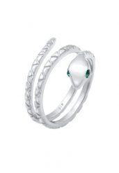 Elli Damski wąż Pinky Modern z kryształami w pozłacanym srebrze próby 925 Sterling Silver Pierścionki 1 ct. Szare pierścionki Elli, pozłacane. Za 293.99 zł.